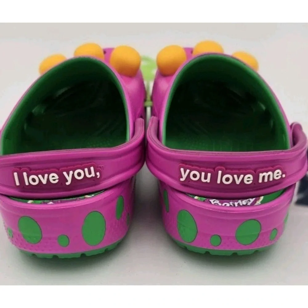 Crocs Kids' Size‎ J2 Barney Classic Clog Limited Edition Big Kids NWOT
